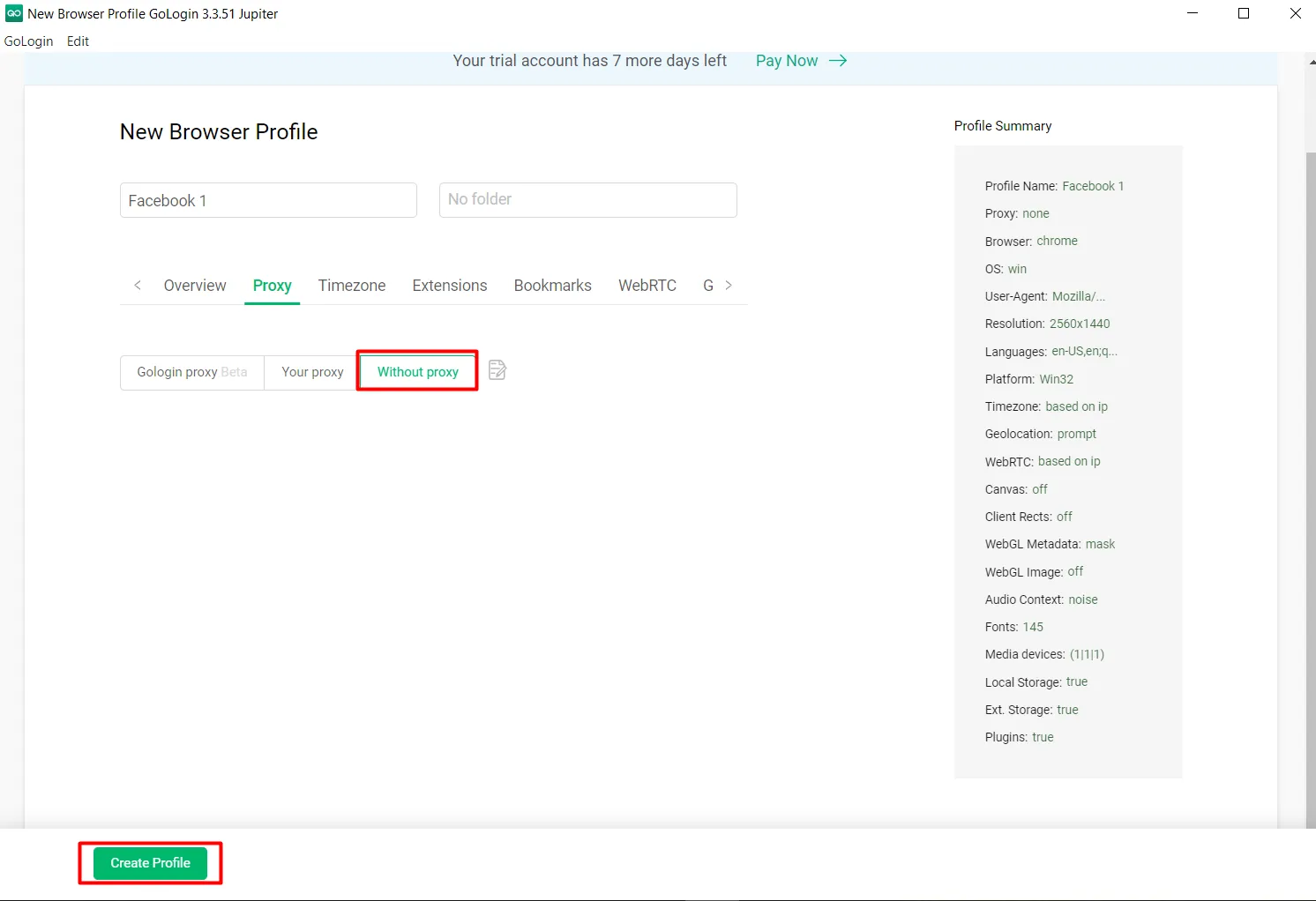 How to create a profile and use GoLogin